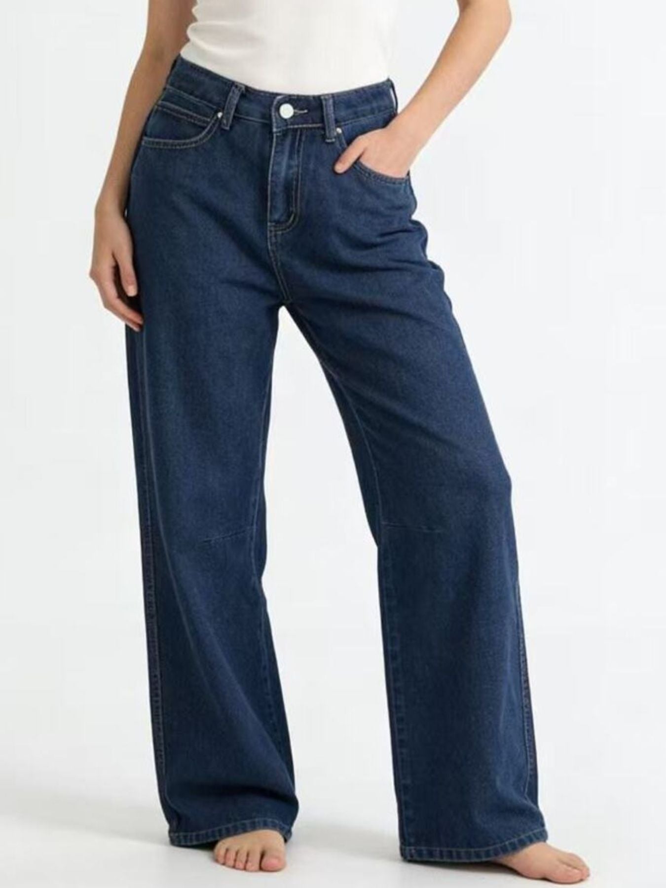 Wide Leg High-Waisted Jeans