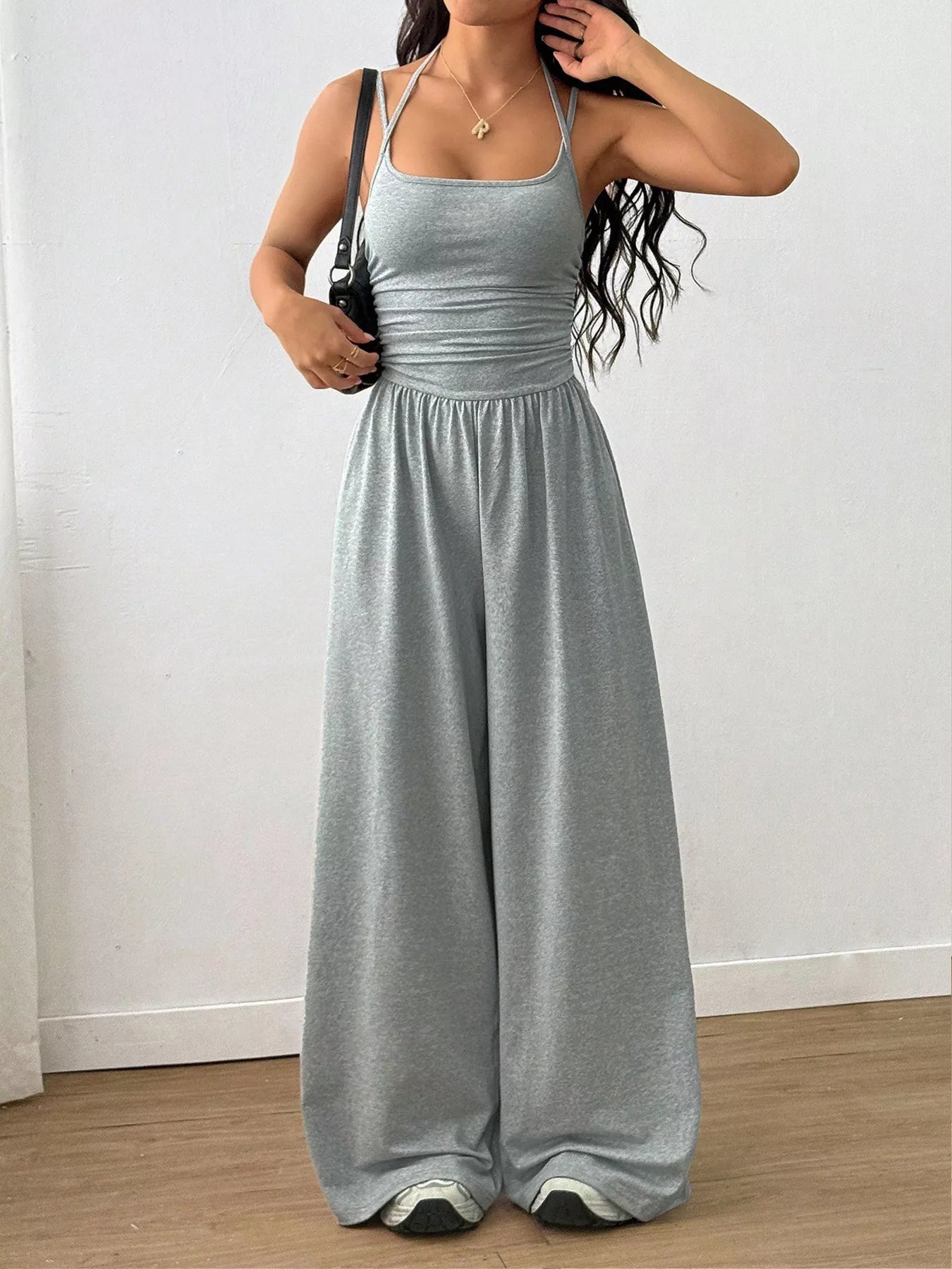 Wide Leg Sleeveless Casual Jumpsuit